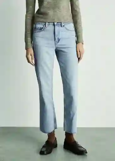 Jean Blanca Tejano Medio Talla 34 Mujer Mango