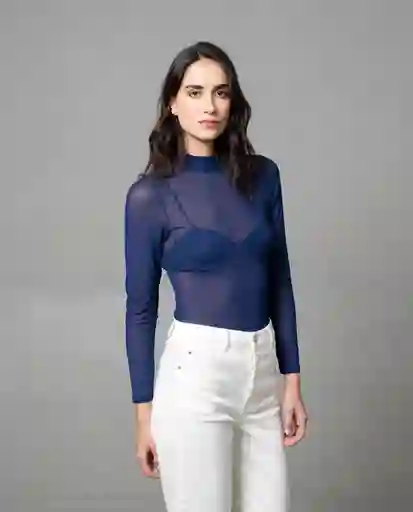 Camiseta Mujer Azul Talla L 201G003 Rifle