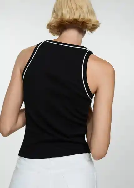 Top Bonac Negro Talla XS Mujer Mango