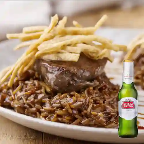 Combo Risotto de Hongos + Stella Artois Bot. 330ml