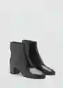 Botines Claro Negro Talla 37 Mujer Mango