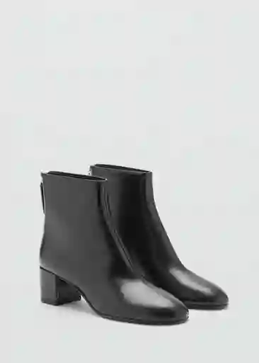 Botines Claro Negro Talla 37 Mujer Mango