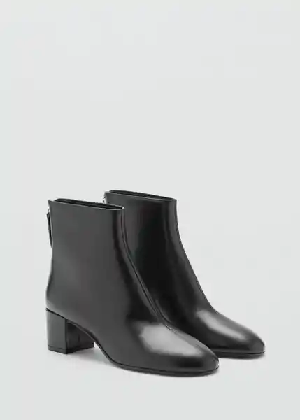 Botines Claro Negro Talla 37 Mujer Mango
