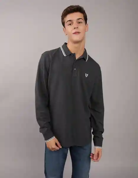 Polo Hombre Gris Talla: X-SMALL 3079027 American Eagle