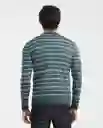 Suéter Stripes Masculino Verde Nafta Ultra Oscuro L Chevignon