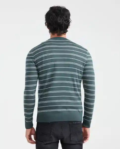 Suéter Stripes Masculino Verde Nafta Ultra Oscuro L Chevignon