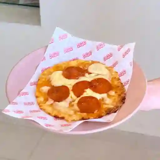 Arepa pizza peporoni keto