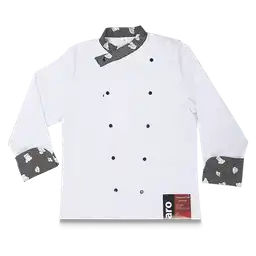 Aro Chef Chaqueta En Tela Gabardina Con Broches Talla M