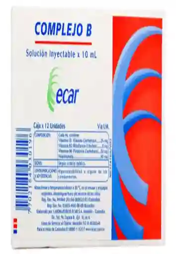 Ecar Solución Inyectable de Complejo B