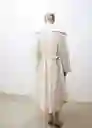 Abrigo Trench Paper Crudo Talla XS Mujer Mango
