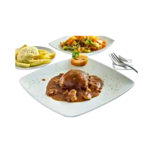 Lomo de res en champiñon