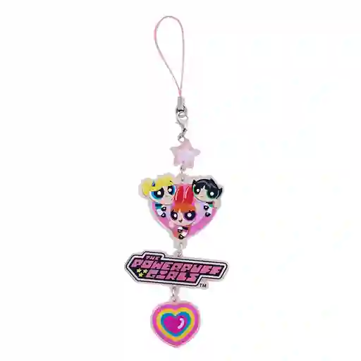 Llavero Con Corazón Serie Las Chicas Superpoderosas Rosa Miniso