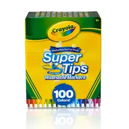 Crayola Marcador Lavable Super Tips 100 Unidades Originales