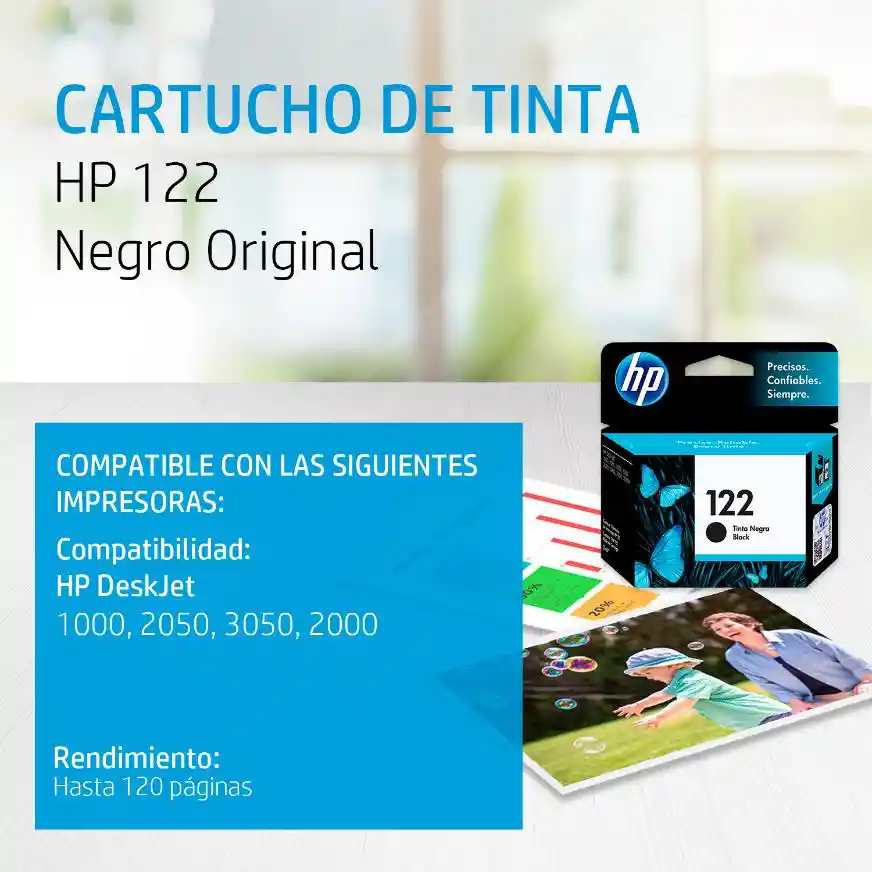 Hp Cartucho de Tinta 122 Negra