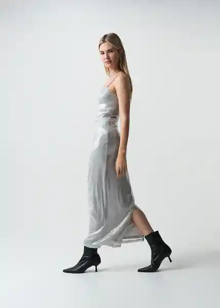 Vestido Gris Husky Claro Talla L Mujer 473G002 Naf Naf