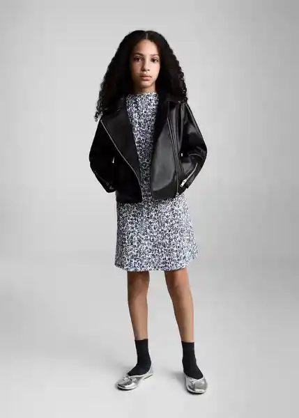 Chaqueta Cazadora Galia Negro Talla 10 Niños Mango