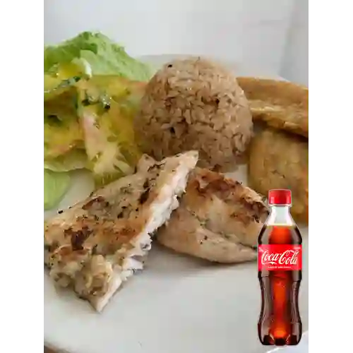 Filete de Pescado a la Plancha +Cocacola Org 400ml
