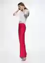 Pantalón Luseri-W Fucsia Talla S Mujer Mango