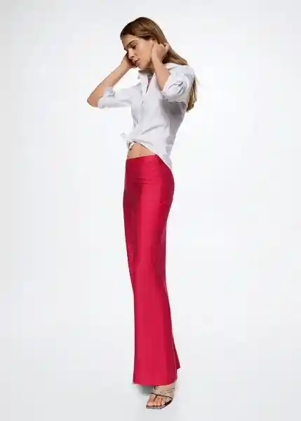 Pantalón Luseri-W Fucsia Talla S Mujer Mango