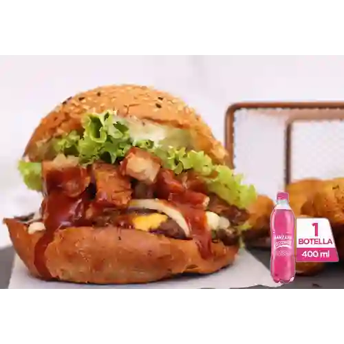 Combo hamburguesa mexicana + manzana