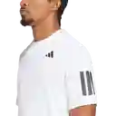 Adidas Camiseta Tenis Manga Corta Club 3Str Hombre Blanco L