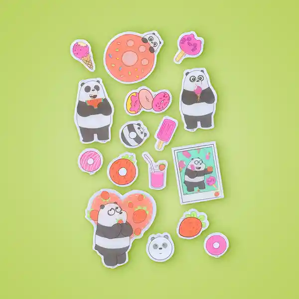 Sticker Epoxy 3D Colección Osos Escandalosos Panda Wbb Miniso