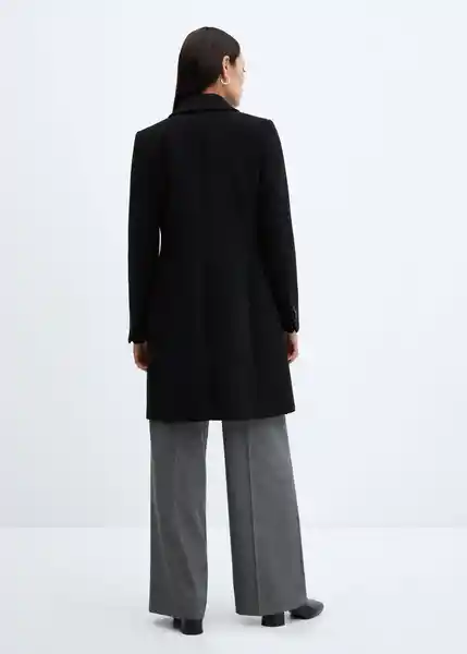 Abrigo Dali Negro Talla L Mujer Mango