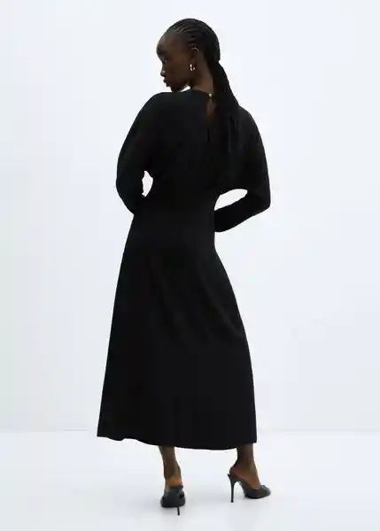 Vestido Erin Negro Talla XL Mujer Mango