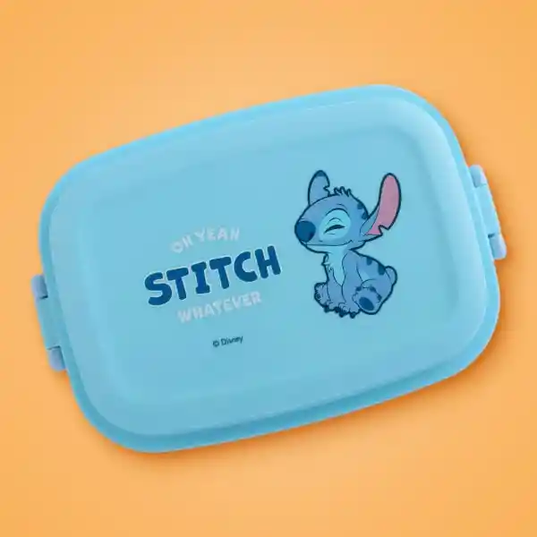 Disney Contenedor Alimentos Doble Capa Lilo & Stitch Azul 980 mL