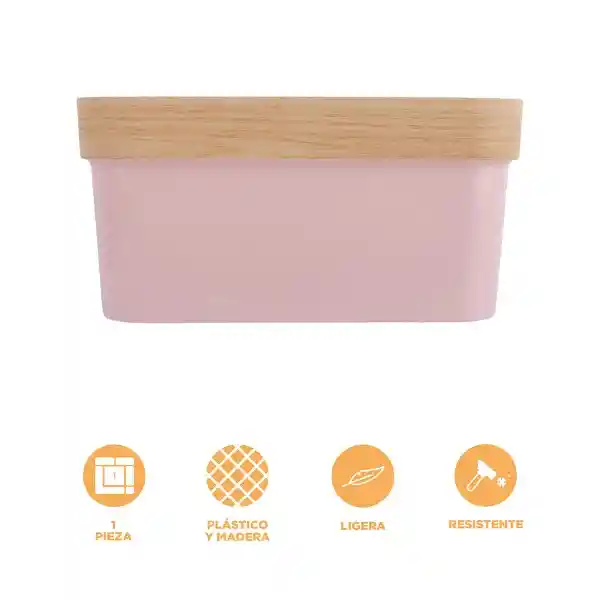 Organizador de Almacenamiento de Plástico Rosa S Miniso