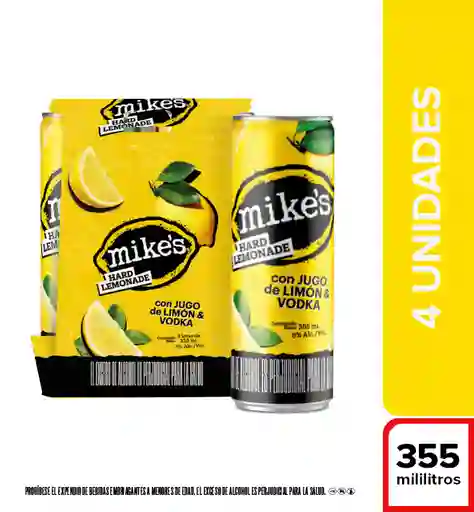 Mike's Pack Vodka Hard Lemonade 355 mL x 4 Und