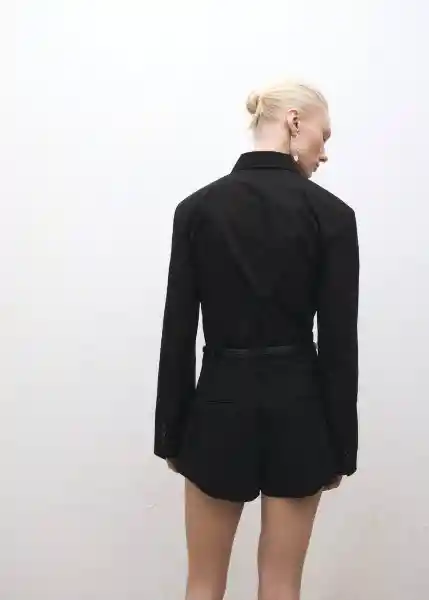 Short Ambar Negro Talla 38 Mujer Mango