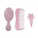 Set Mini Cepillo y Peine Para Cabello Sakura Blossom Miniso