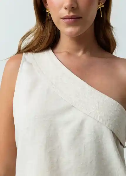 Camisa Laura Mujer Crudo Abedul Claro Talla M 512G398 Naf Naf