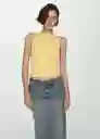 Top Hernan Amarillo Pastel Talla S Mujer Mango