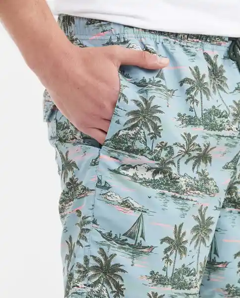 Short Palms Swimwear Azul Talla XL Masculino Chevignon