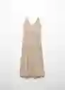 Vestido Noa-X Plata Talla XL Mujer Mango