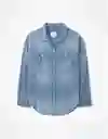 Camisa Mujer Azul Talla LARGE 400386021734 American Eagle