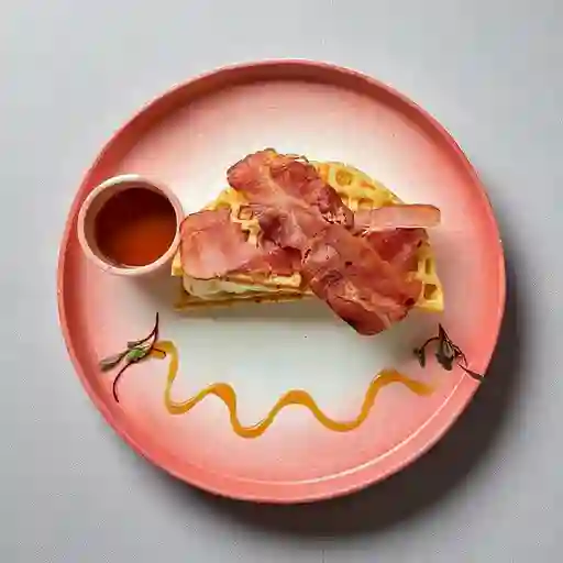 Waffle Huevo y Tocineta