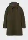 Abrigo Olbia Khaki Talla S Hombre Mango