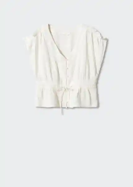 Blusa Julie Offwhite Talla M Mujer Mango