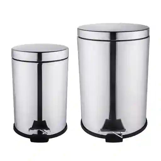 Cotidiana Pack Basurero Pedal Metálico 4.5 L + 2.8