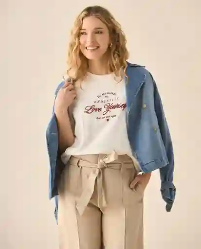 Camiseta Blanco 0 Claro Talla M 603G000 Esprit