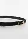 Cinturón Mayo Negro Talla M Mujer Mango