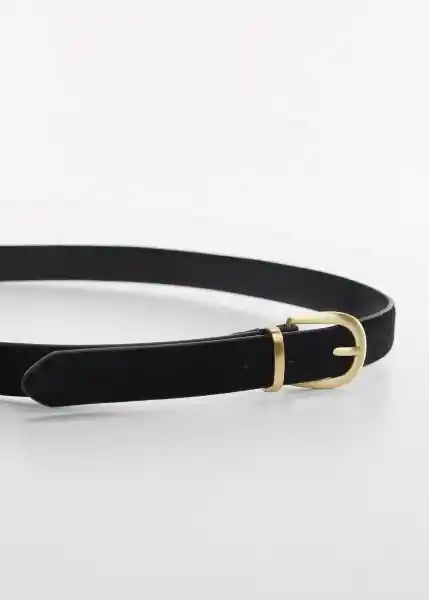 Cinturón Mayo Negro Talla M Mujer Mango