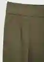 Pantalón Ferraro Khaki Talla 38 Mujer Mango