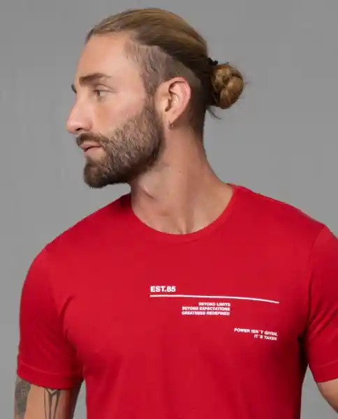 Camiseta Hombre Rojo L 102G107_ROJ191557 Rifle