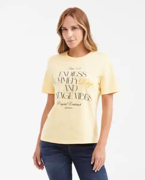 Camiseta Summer Graphic te Amarillo Impala Claro M Chevignon