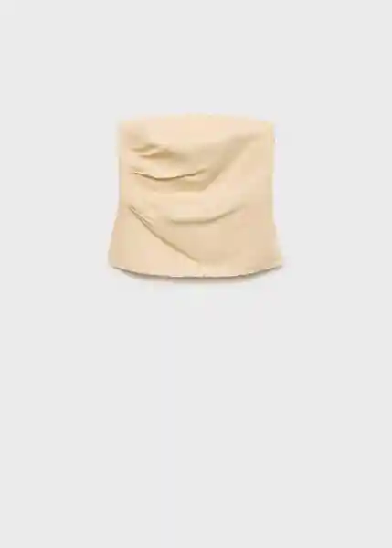 Top Fiona Amarillo Pastel Talla L Mujer Mango