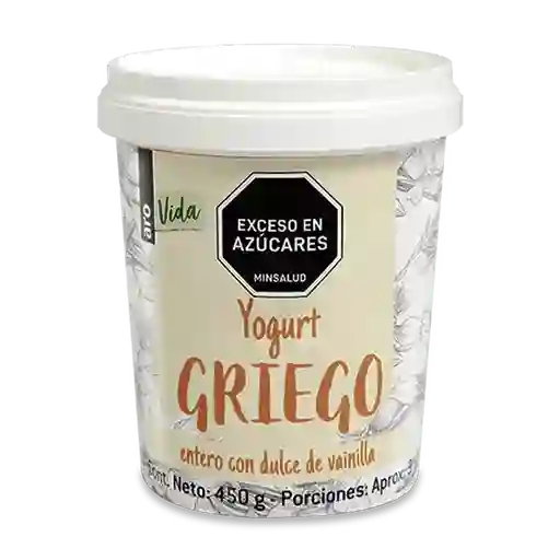 Aro Vida Yogurt Griego Vida Vainilla
